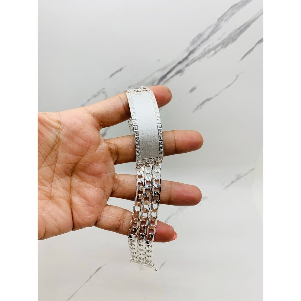 925 Sterling Silver Bracelet ID Plate